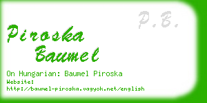 piroska baumel business card